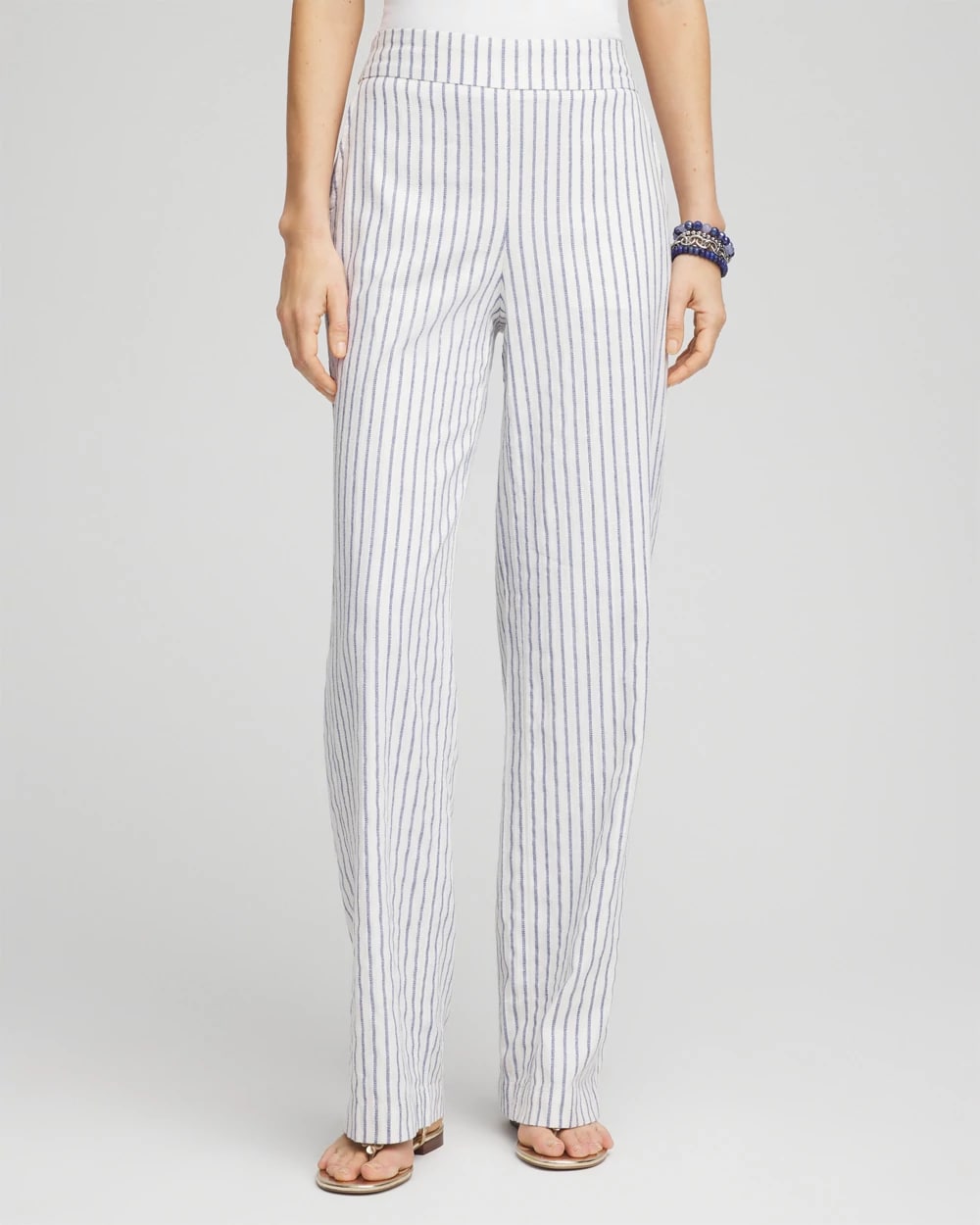 Striped Relaxed Linen Pants Chico's